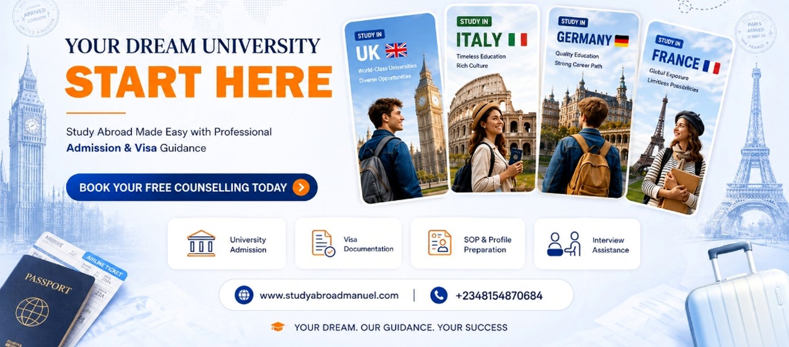 Study Abroad Manuel - University Admissions & Visas